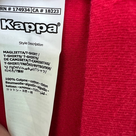 KAPPA BANDA ANGOT REFLECTIVE T-SHIRT RED & BLUE - Picture 4 of 6